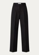 Selected Femme Eli-Rita high waist wide fit pantalon met krijtstreep e...