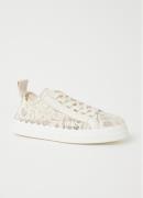 Chloé Lauren sneaker van kant met kalfsleren details