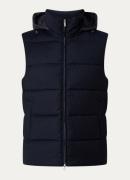 Boggi Milano Gewatteerde bodywarmer in wolblend met donsvulling