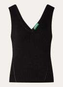 Benetton Ribgebreide tanktop met lurex