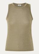 DRYKORN Olina ribgebreide tanktop met stretch