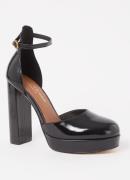 Kurt Geiger Shoreditch pump van lakleer met plateauzool