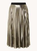 Claudia Sträter Midi rok met plissé en metallic finish