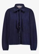 Studio Anneloes Stella blouse van denim met strikkraag