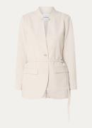 Summum Blazer met strikceintuur en klepzakken