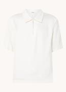 Sandro Regular fit polo in lyocellblend met halve rits