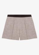Maje Mid waist wide fit korte broek met gemêleerd dessin