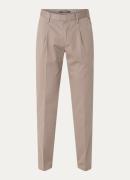 Boggi Milano Tapered fit pantalon in biologische katoenblend met steek...