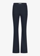 Studio Anneloes Flair bonded high waist flared fit broek van structuur