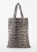 Sofie Schnoor Isabella shopper van canvas met panterprint