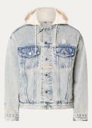 Aape Jack van denim met afneembare capuchon en borstzakken