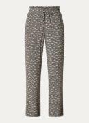 Expresso High waist loose fit pantalon met print en steekzakken