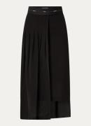 Sandro Midi rok met asymmetrische zoom