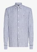 Tommy Hilfiger Regular fit overhemd van linnen met streepprint