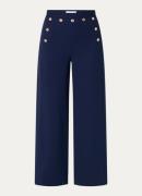 L.K.Bennett Olive high waist wide fit pantalon van crêpe met sierknope...