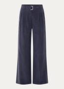 Claudia Sträter High waist loose fit pantalon van lyocell met ceintuur