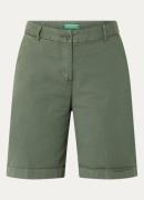 Benetton High waist regular fit korte broek met steekzakken