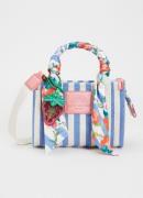 Kurt Geiger Southbank handtas van canvas met streepprint