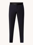BOSS H-Genius-Tux-B1 slim fit pantalon van wol met contrast in zijdebl...