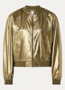 Summum Bomberjack met metallic finish en steekzakken