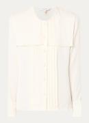 L.K.Bennett Olive blouse met ronde hals