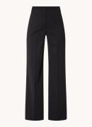 HUGO Himia high waist straight fit pantalon in wolblend met steekzakke...