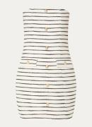NIKKIE Isario strapless mini jurk met sierknopen