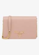 Prada Schoudertas van leer met logo