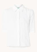 Benetton Blouse van linnen met halflange mouw