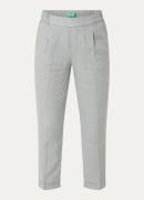 Benetton High waist tapered fit cropped pantalon van linnen
