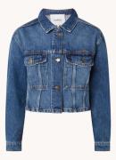 Ba&sh Manon cropped spijkerjas in medium wassing