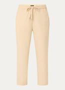 Claudia Sträter High waist tapered fit chino in lyocellblend met steek...