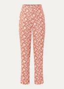 L.K.Bennett Rebecca high waist straight fit cropped pantalon met print