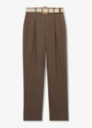 Reiss Beau mid waist tapered fit pantalon met ceintuur