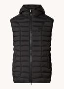 Diesel W-Temple gewatteerde bodywarmer met capuchon en logo