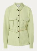 Aaiko Zoe blouse met klepzakken en ceintuur