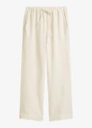 Marc O'Polo Mid waist wide fit broek met trekkoord