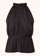 Maje Halter top met plissé