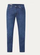 Levi's 511 slim fit jeans in linnenblend met donkere wassing en steekz...