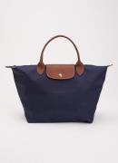 Longchamp Le Pliage Original M handtas van canvas met leren details