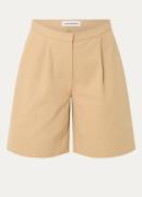 Sofie Schnoor Amel high waist straight fit korte broek met steekzakken