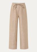 Sofie Schnoor Lunet high waist wide fit pantalon met lurex en steekzak...