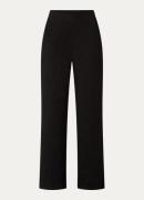 Aaiko Ramona high waist wide fit pantalon met ribstructuur