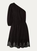Aaiko Faime one shoulder mini tuniekjurk met borduring