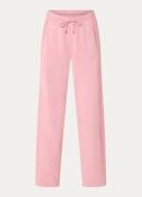 10DAYS High waist wide fit joggingbroek met logo en steekzakken