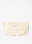 L.K.Bennett Dove clutch van raffia