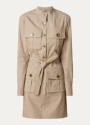Givenchy Mini jurk met strikceintuur en opgestikte zakken