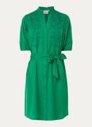 Fabienne Chapot George mini blousejurk met strikceintuur en borduring