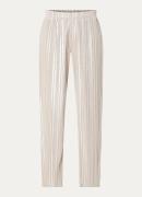 Expresso High waist straight fit pantalon met plissé