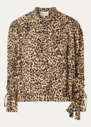 MUNTHE Phebe tuniek met rijgdetail en striksluiting